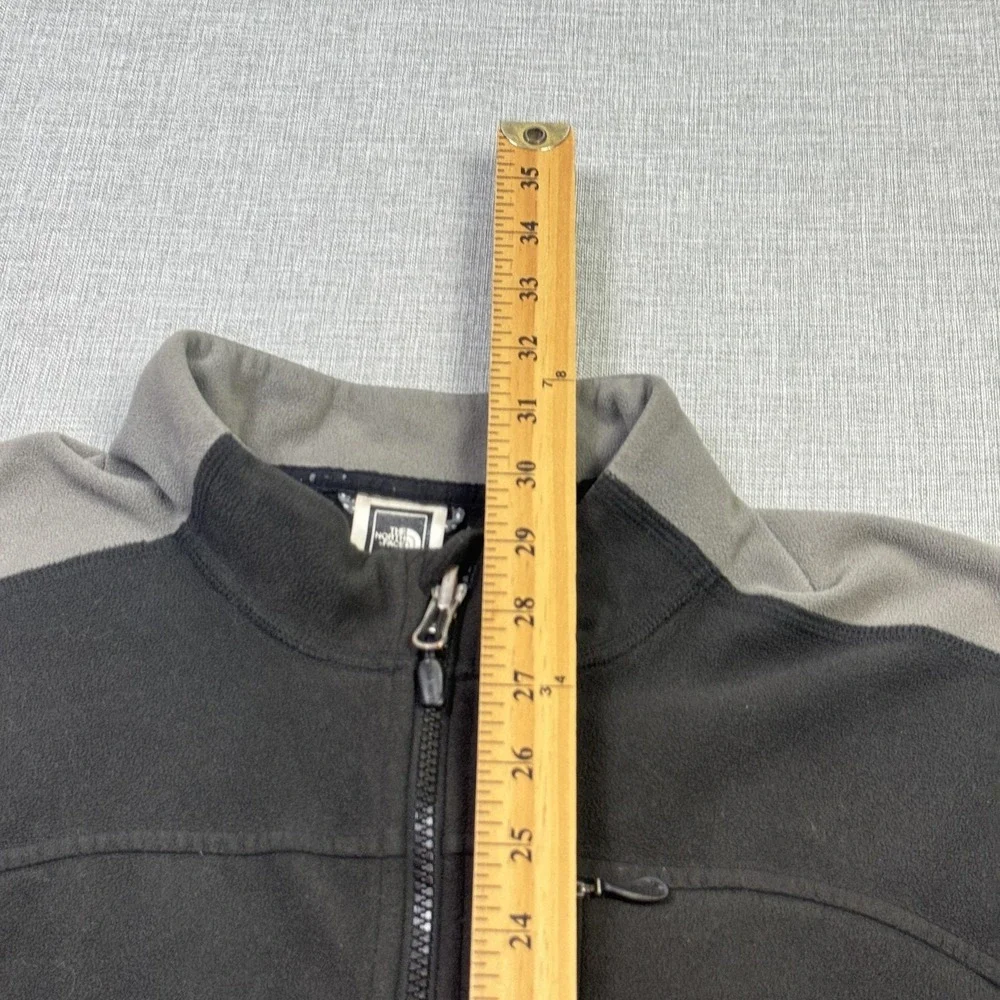 The North Face FleeceTKA 100 Jacket‎ Mens 2XL Black Full Zip Pockets Stand-Up